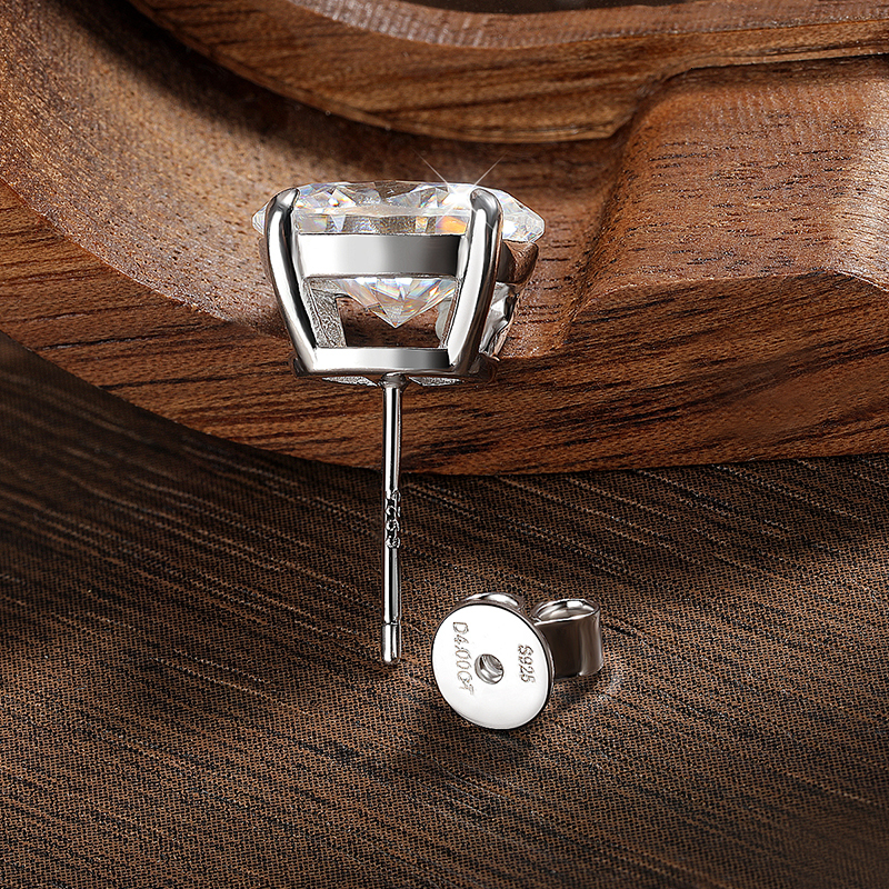 KNOBSPIN Oval Cut Moissanite Stud Earrings for Women 1-4 Carat D VVS1 GRA Certified Lab Gemstone 925 Sterling Silver 18k Earring