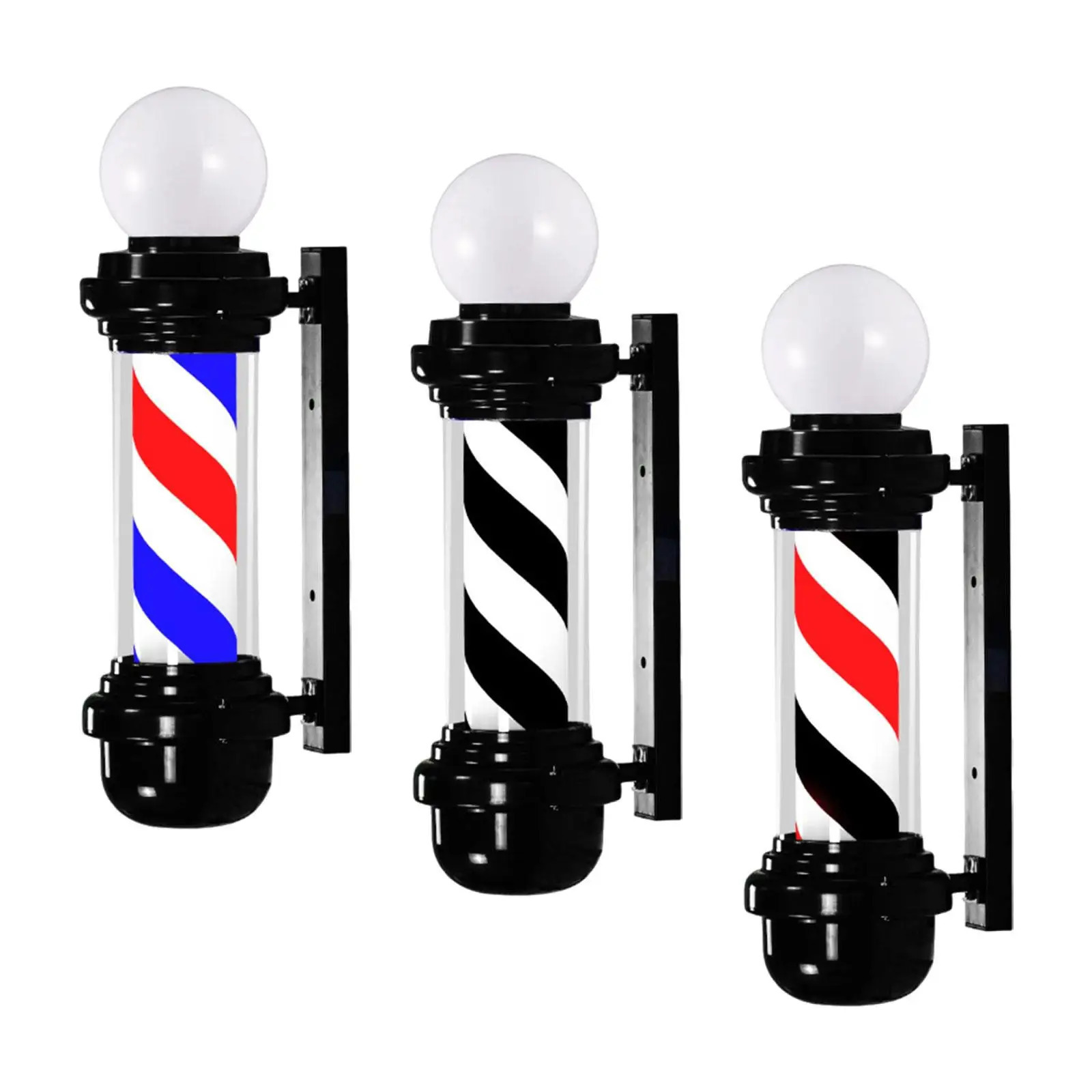 23.6 inch barbershop pole light classic logo rotating strip light salon open logo light used for outdoor and indoor barbershops in salons 250312