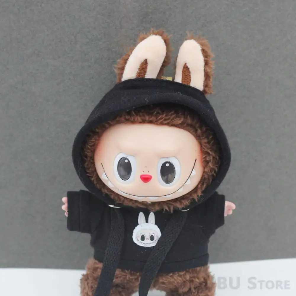 17cm Labubu Outfit Clothes Leisure Sports Hoodie Generation 1/2 Labubu Ropa Kawaii Decor Mini Doll Clothes Accessories Kids GiftT250313