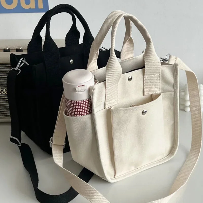 Women Crossbody Bags Canvas Solid Color Casual Tote Bag Messenger Bag Shoulder Bag Brand Designer Simplicity Girls Handbags R250312