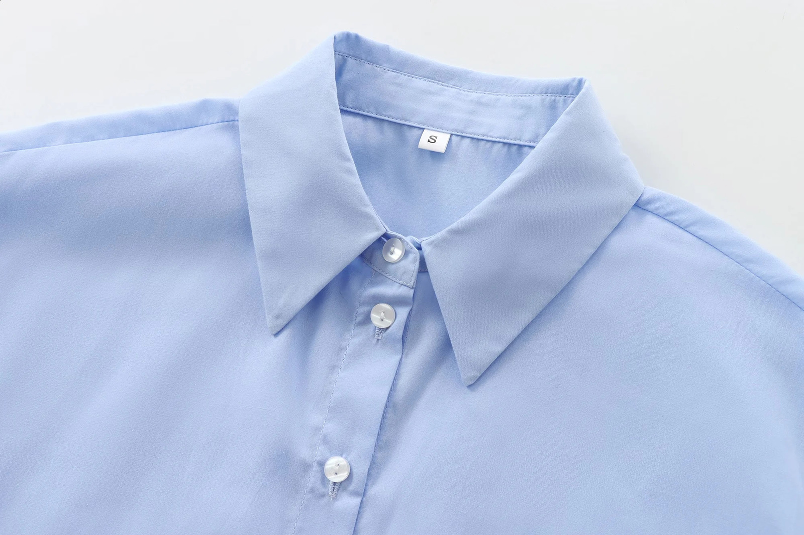 Tangada Women Blue Oversized Shirt Long Sleeve Female Cotton Blouse Tops PS078 250313