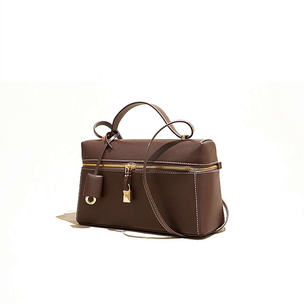 MABULA Brand Genuine Leather Design Handbag Exquisite Hardware Women's Fashion Box Crossbody Satchel Ladies Shoulder Bag