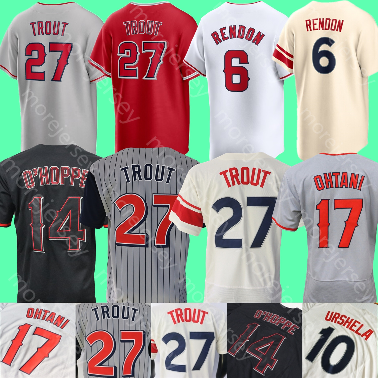 Baseball Jersey Mike Trout Zach Neto Logan O'Hoppe Vladimir Guerrero Reid Detmers Jo Adell Jorge Soler Taylor Ward Kikuchi Jansen Schanuel Carew Jackson