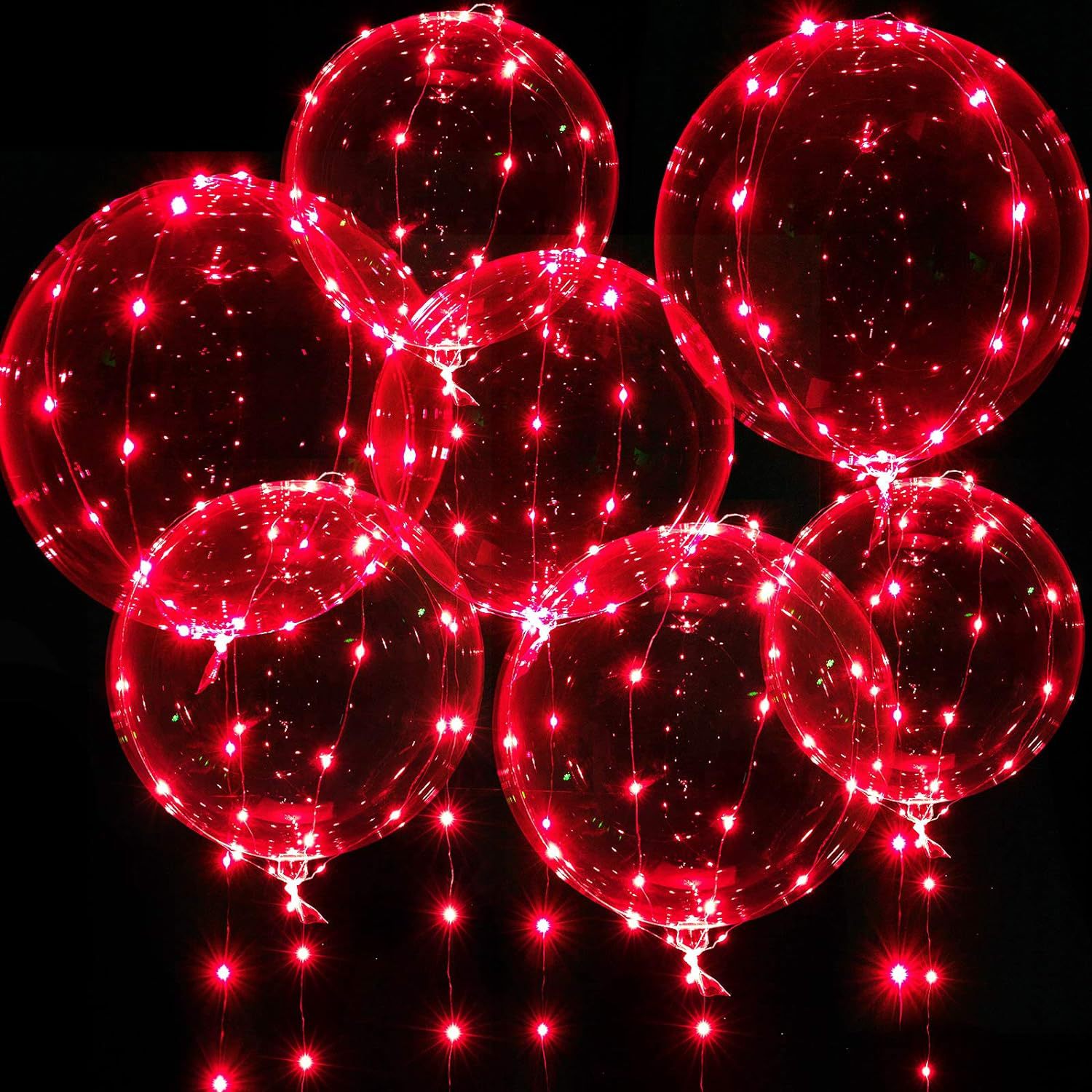 20 inch Luminous Balloons with Light String Luminous Balloons LED Light Balloon for Wedding Party Decoration