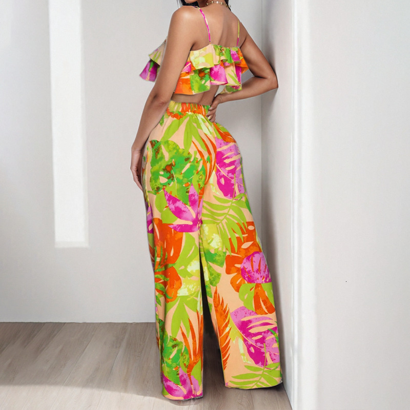 2025 Spring New Style Elegant Bohemian Strap Off Shoulder Strapless Two Piece Set