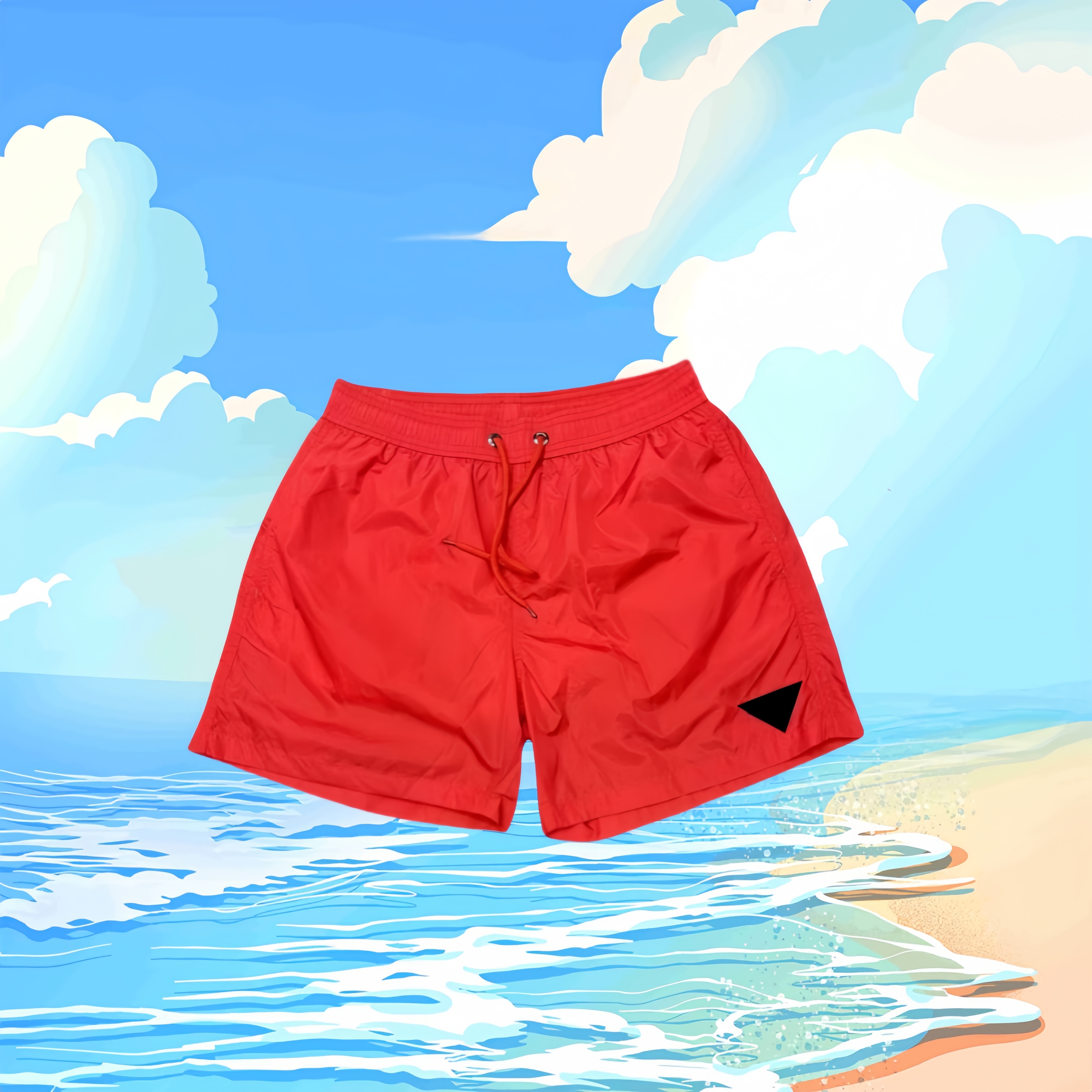Mens shorts Luxury design Fashion shorts style Triangular iron sheetQuick Drying SwimWear 2025 Summer Board Beach Pants Men Swim Short