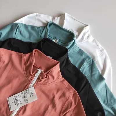 Active Shirts Tees Womens sports running long sleeved stand up collar zipper gym quick drying shirt womens short jacket Y250312HY2V