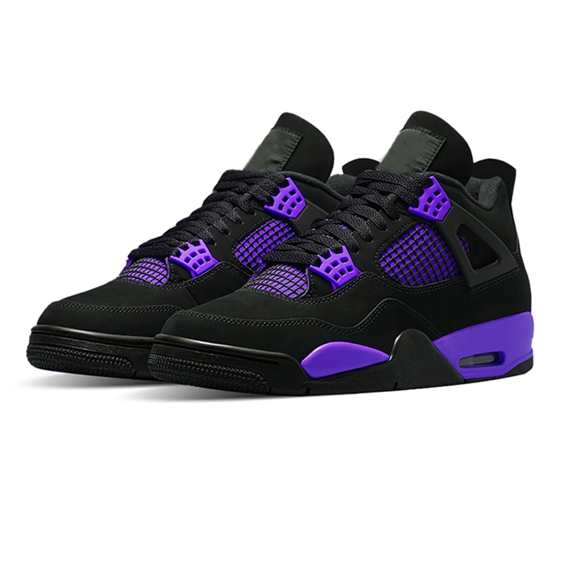 Box Designer 4 Basketball shoes Men Women 4s Sneakers Worn Blue Panda Military Black Cat 2025 Purple Thunder Cool Grey Bred Sports Mens Trainers Sneak