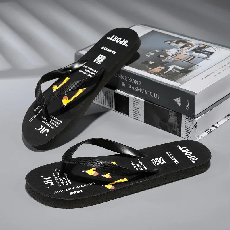 Original Mens Slippers Walk Around Home Genuine Leather Sandals House Man Summer Shoes Sale Flip Flops Flop 250304