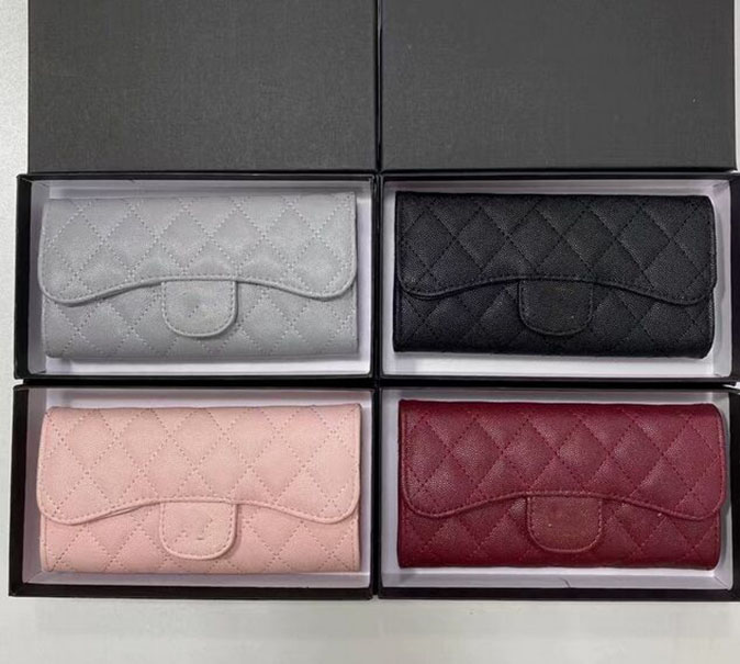 Luxury DESIGNER Bag men Womens Wallet Handbag Designer Purses Cards Holder Coin Purse Brand Fashion Small Purse Caviar Flap Clutch Small Wallet High Quality WITH Box