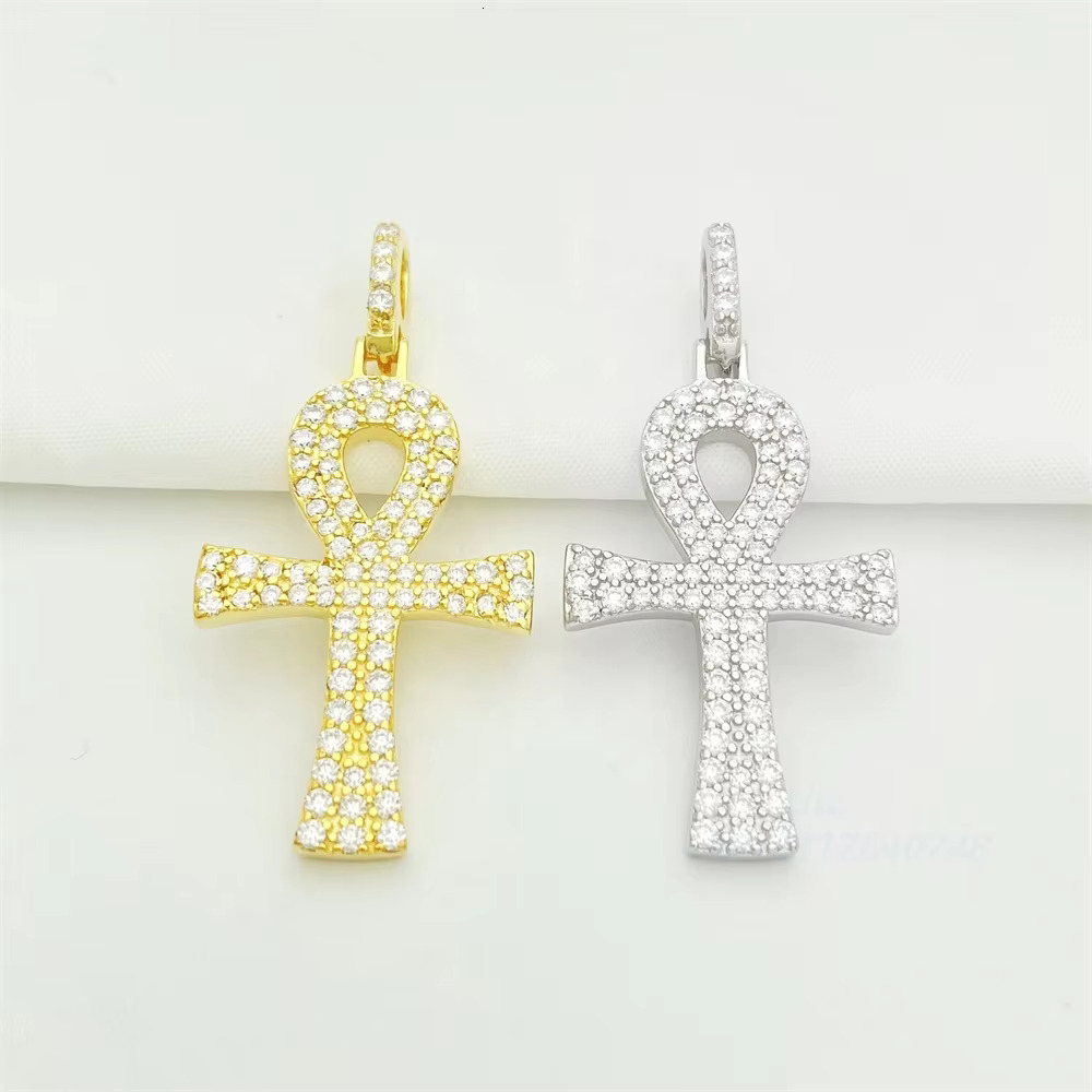 Hip Hop Diamond Iced Out Vvs Moissanite Pendant Custom Pass test Rose Gold Moissanite Pendant