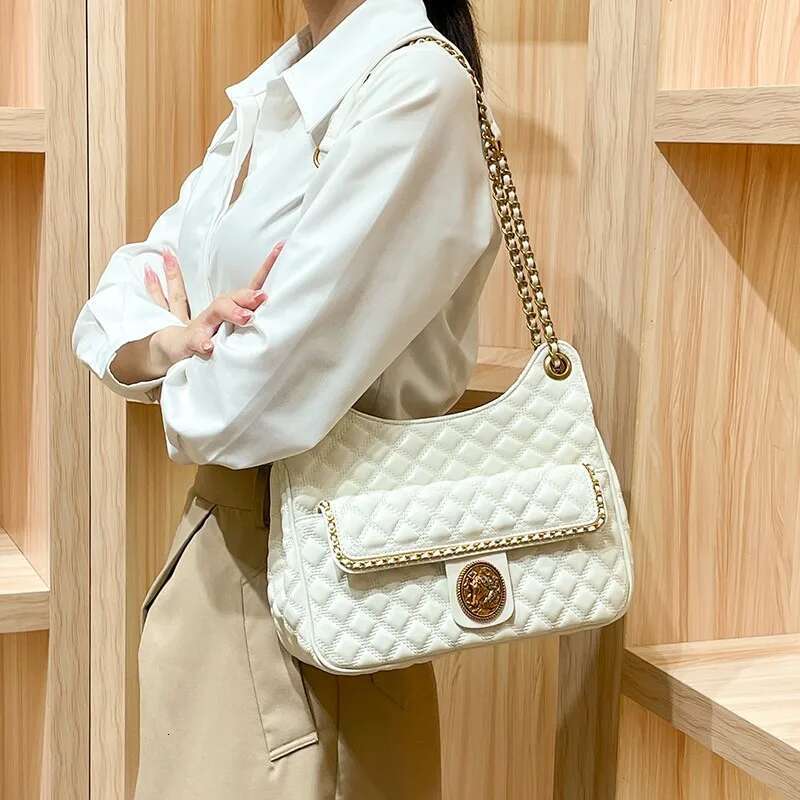 Light Brand Women's Handbag New Designer High-Quality Shoulder With Contrasting Color Crossbody Chain Bucket Bag