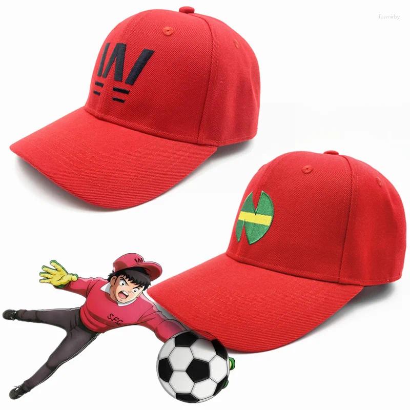 Ball Caps Anime Captain Tsubasa Elementary School Wakabayashi Genzo Red Casual Baseball Cap Adult Unisex Sport Embroidery Hat