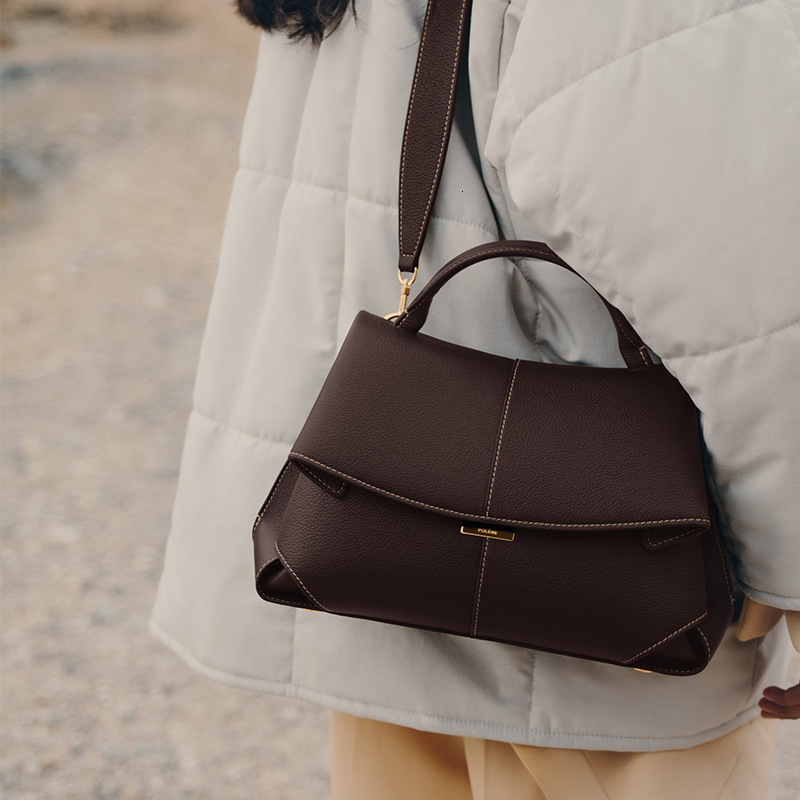 French Niche Poeive New Smile High-End Sense, Noble Concubine Bag, Handbag, Crossbody Leather, Women's Handbag