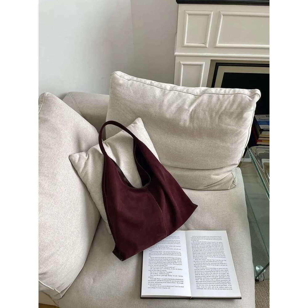 Women's Bags New Winter Matte Green Color Aesthetic Bags Shoulder Strap Handbags Women Large First Match Nubuck Leather Tote Coat Leisure