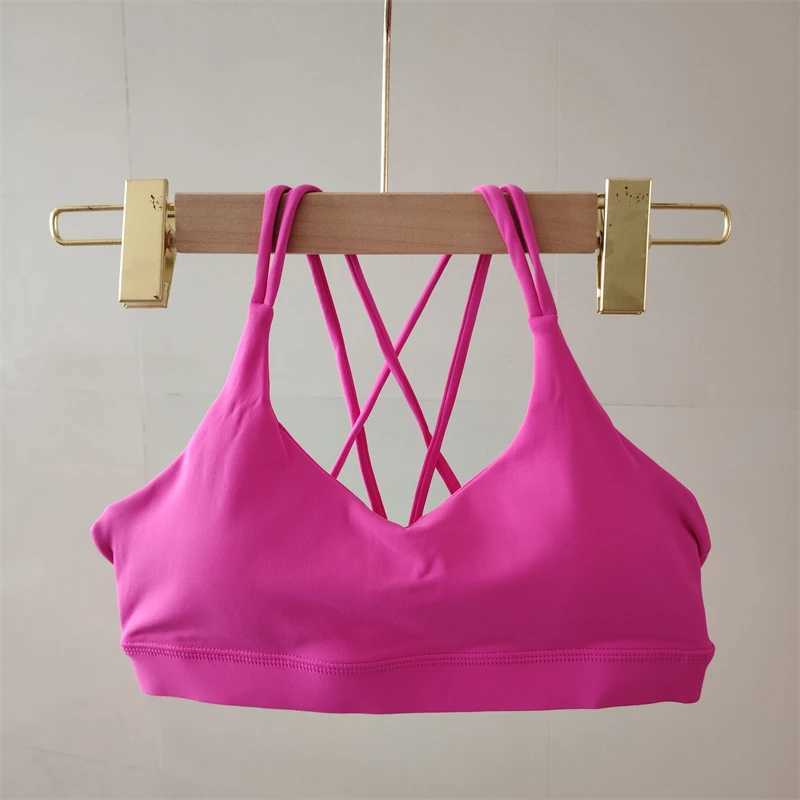 Active Shirts Tees Solid Color Sports Bra Gym Fitn Underwear Soft Breathable Fashion Hot Girl Bra Running Exercise Sexy Womens Underwear Y250312W3BQ