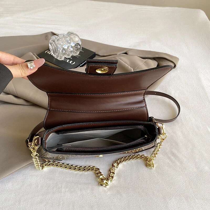 Purple Shoulder For Women Brand Designer Handbag And Purse Crocodile Pattern Leather Underarm Crossbody Bag