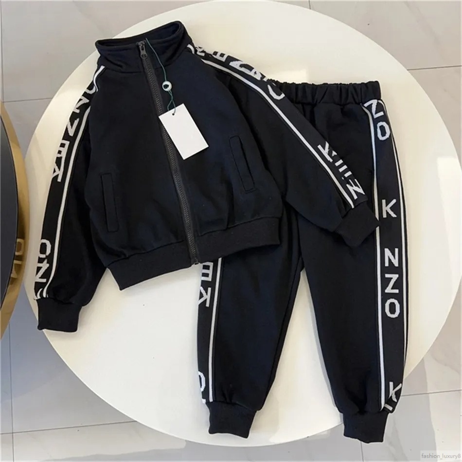 New brand designer children's clothing Spring and autumn letter zipper children's clothing size 100cm-150cm