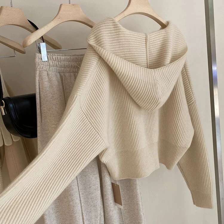 Casual Hooded Cardigans Winter Clothes Women Vintage Sweater Tops Sueters De Mujer Knit Jacket Pull Femme