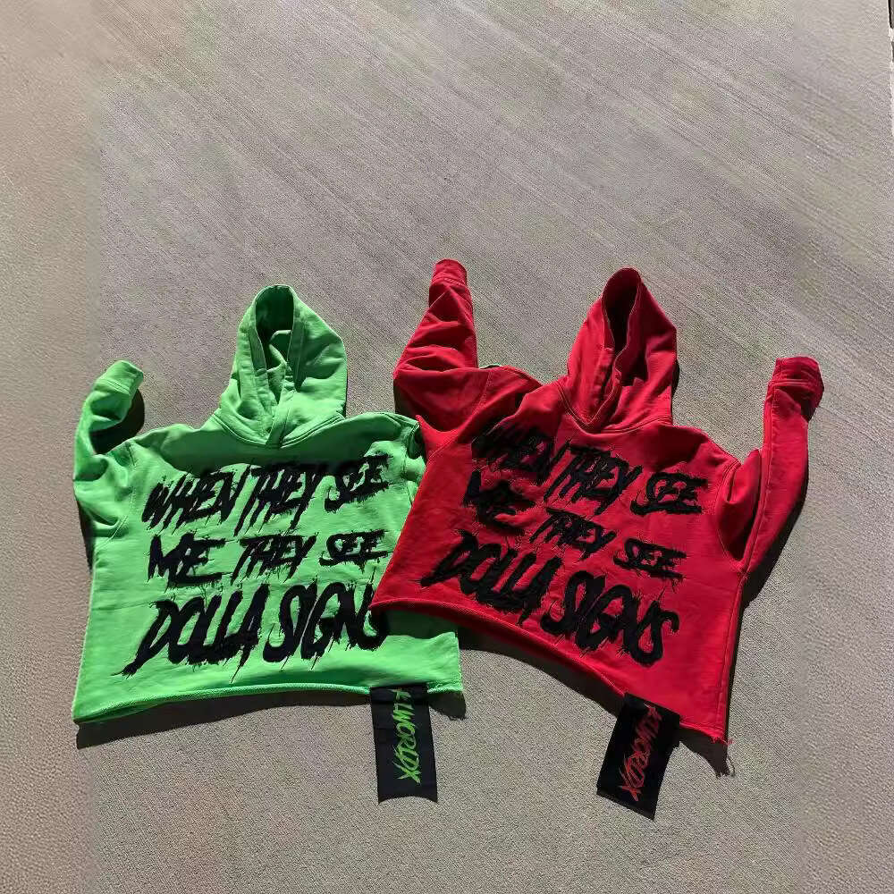Y2K New Couple Hoodie INS Street Style Color Match Letter Loose Sweater Hip Hop Harajuku