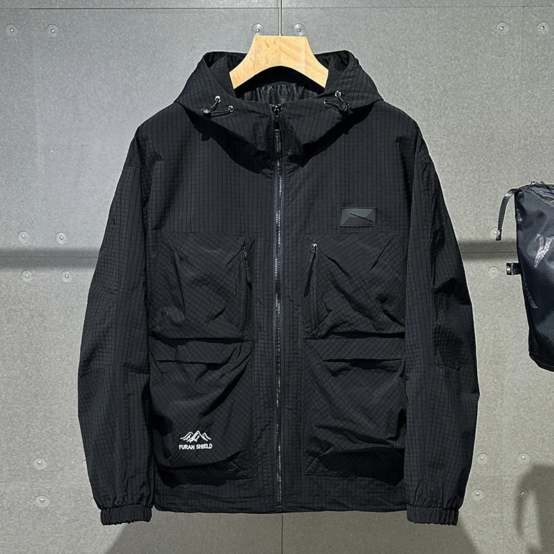 Plus Size fashionable workwear with functional cover highquality cool mens jacket Coats Spring 250313