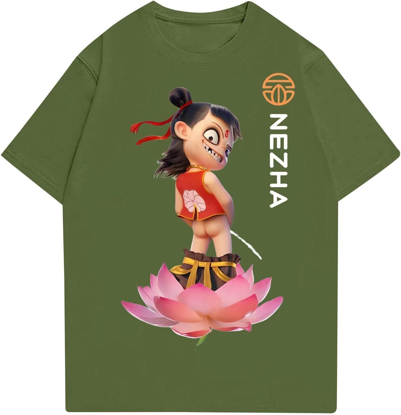Mens T shirt Ne Zha Movie T Shirt 3D Anime Printed Unisex Nezha Graphic Tee for Men Women Round Neck Short Sleeve Casual Blouses tee Casual tops summe
