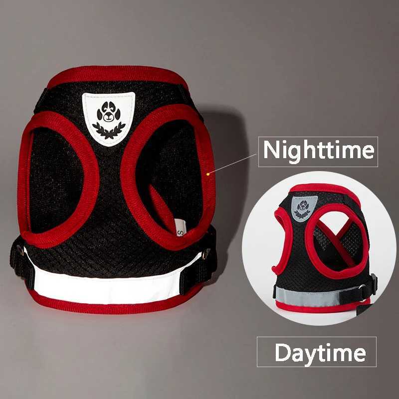 Puppy Harness and Leash Set Breathable Summer Mesh Dog Harness Vest Reflective Pet Cat Chest Straps Chihuahua Yorkies Harness M251213
