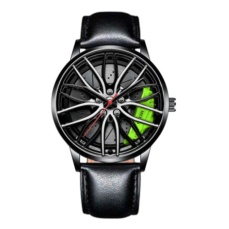 Mens Vacuum Plated Wheel Style Watch Fully Automatic Movement Non Mechanical New Model Design Stylish and Reliable Timepiece