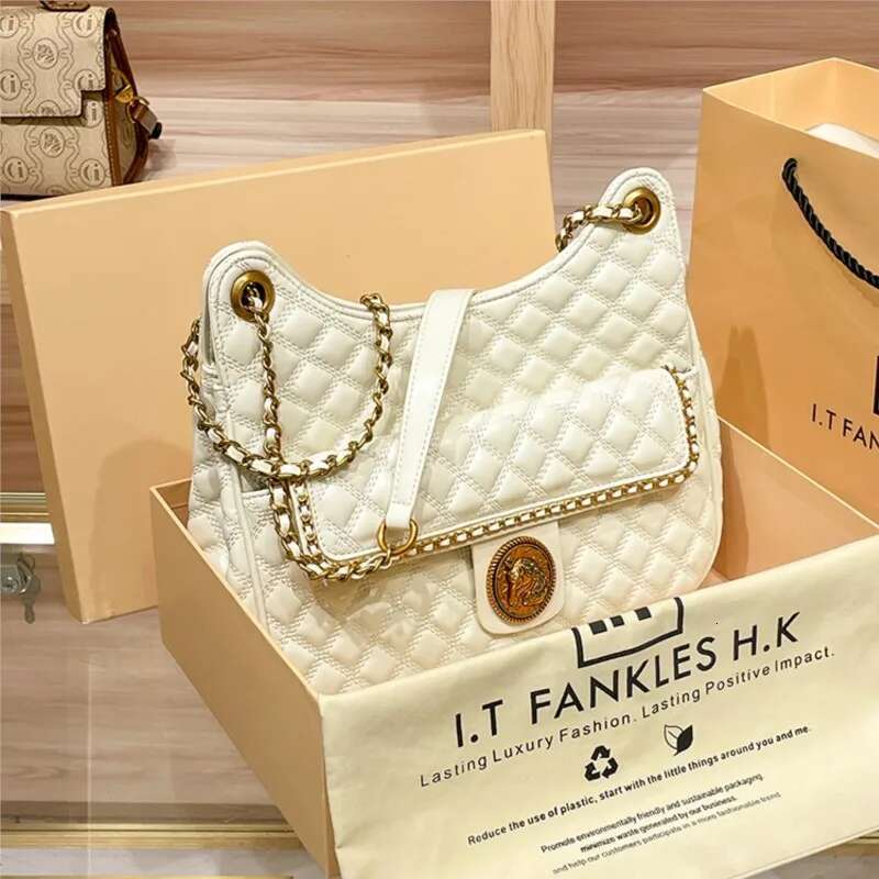 Light Brand Women's Handbag New Designer High-Quality Shoulder With Contrasting Color Crossbody Chain Bucket Bag