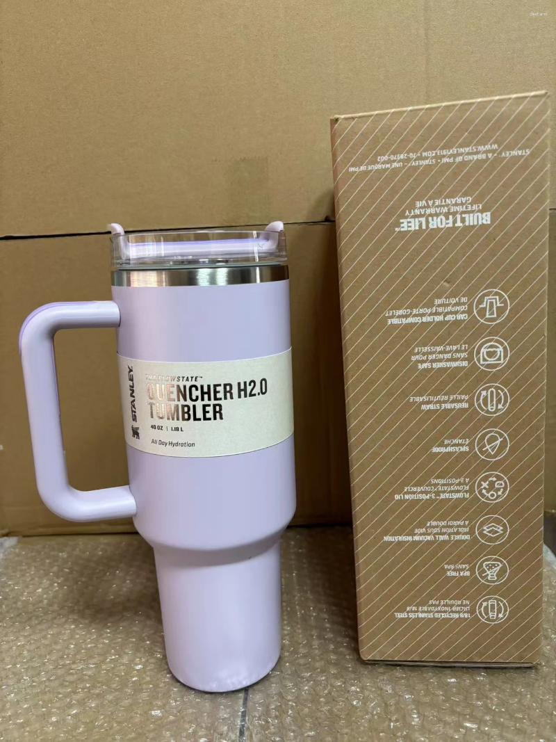 Water Bottles 40oz On-the-Go Insulated Coffee Mug With Handle Stainless Steel Travel That Lasts 34 Hours Chilled Andkept Warm For 10