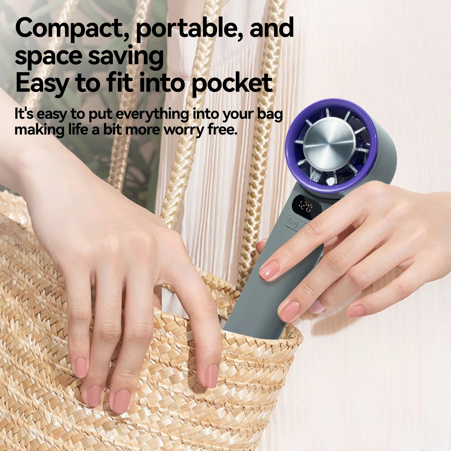 portable fan with 120 Speed handheld mini instant cooling ice mode rechargeable stylish female outdoor personal 250313