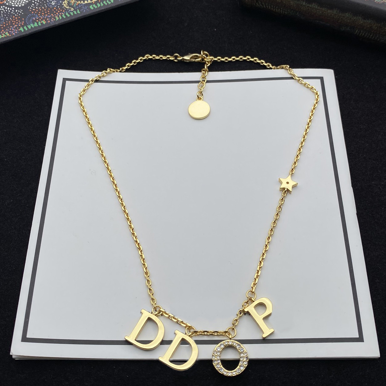 Designer necklace Womens Luxury Accent Set 18K Gold-Plating Letter Pendant Necklace designer Bracelet Earring Set Fashionable charm