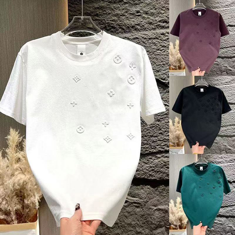 Men's Designer T-shirt Casual Men's Clothing Women's T-shirt Letter 3D Three-Dimensional Printed Short Sleeve Best Selling Luxury Men's Hip Hop Clothing Asian Size S-4XL