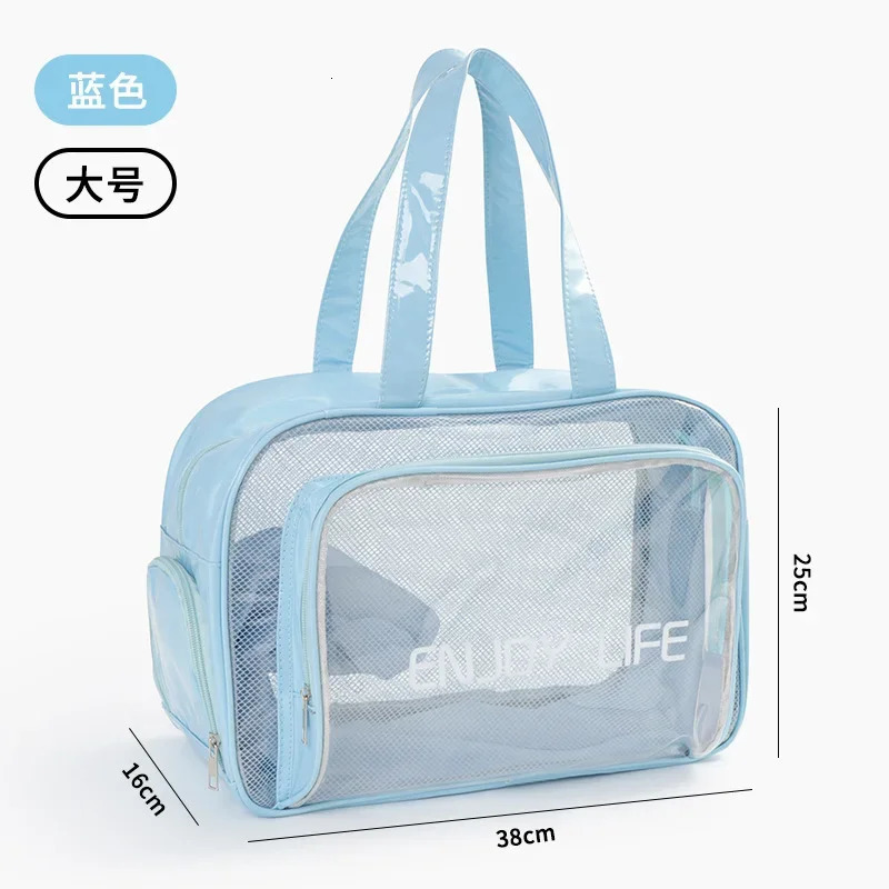 PVC Transparent Fitness Training Bag 2024 Ladies Large-capacity Wet and Dry Separation Beach Fitness Special Bag Travel Handbag R250312