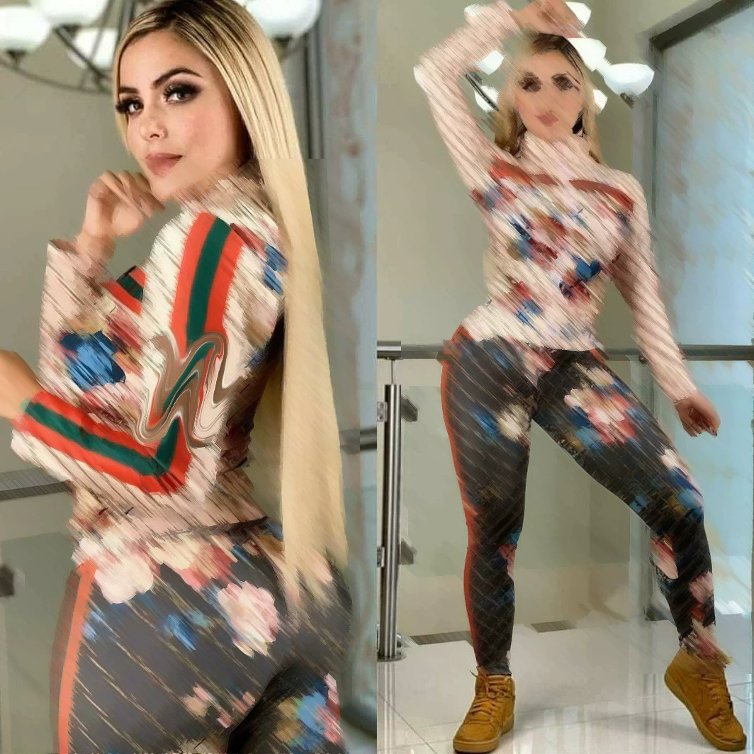 Women Tracksuits Sweater Suits Tops Jackets Pants Casual 2 Piece Set Long sleeve hoodies trousers sports suit Yoja clothing Jogging Sportwear