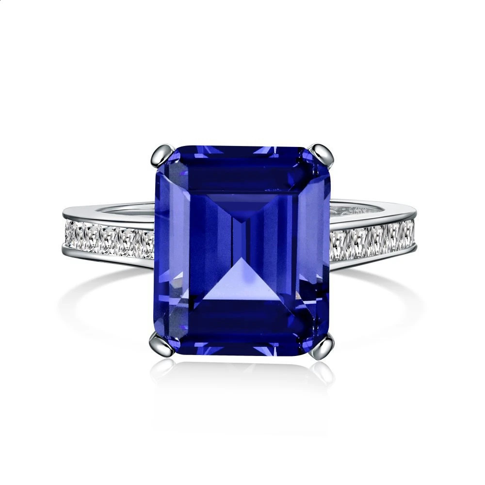 Wong Rain Vintage 100% 925 Sterling Silver Sapphire High Carbon Diamond Gemstone Ring for Women Engagement Jewelry Wedding Gifts250312