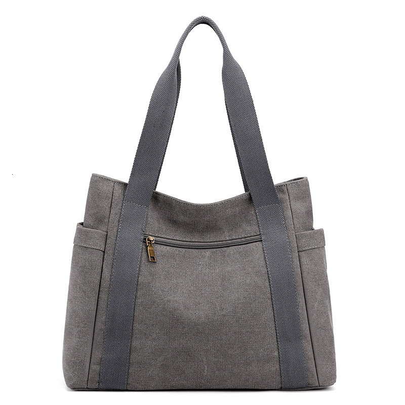 Handheld One Shoulder Big 2025 New Canvas Large Capacity Fashion Women's Art Simple Tote Bag