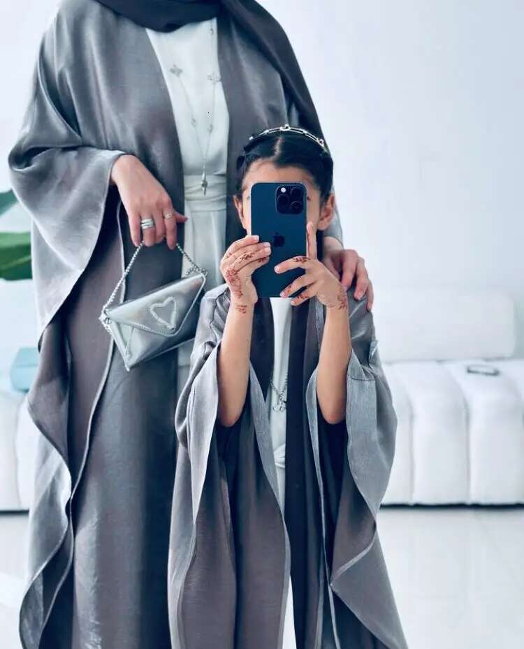 New Mother And Daughter Abaya Dubai Muslim Women Kids Girls Maxi Dress 2Pcs Set Eid Djellaba Jalabiya Turkey Kimono Islamic Robe