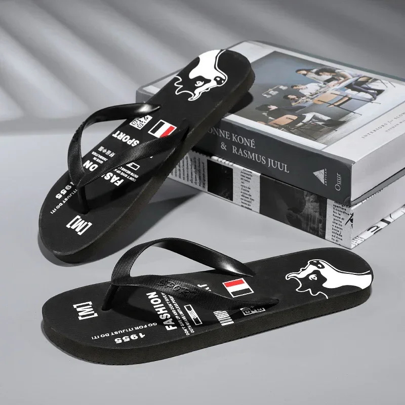 Original Mens Slippers Walk Around Home Genuine Leather Sandals House Man Summer Shoes Sale Flip Flops Flop 250304