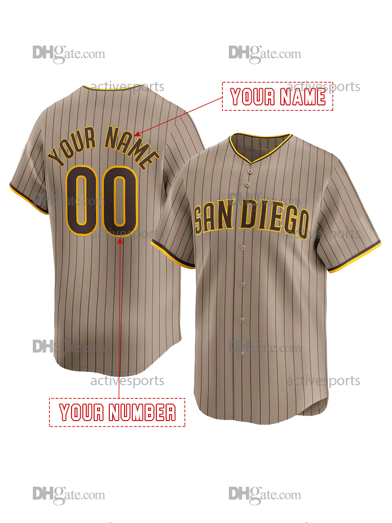 Custom 23 Tatis Jr. Machado Baseball Jersey Bogaerts Musgrove Darvish Heyward Arraez Stitched Number Name Mens Womens Youth