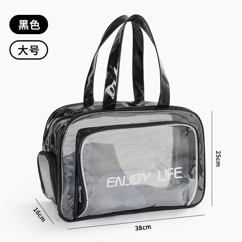 PVC Transparent Fitness Training Bag 2024 Ladies Large-capacity Wet and Dry Separation Beach Fitness Special Bag Travel Handbag R250312