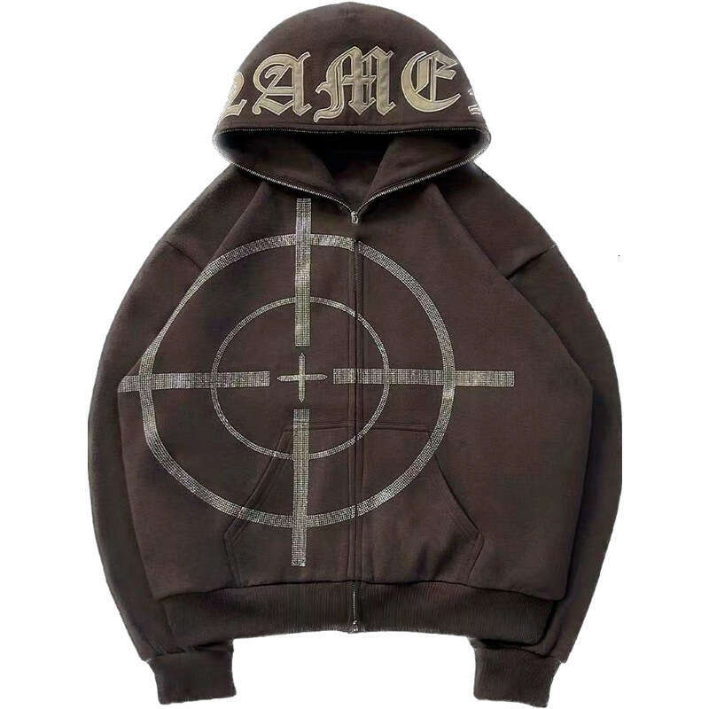 Street style personalized hot stamping metal zipper cardigan for both men and women, couple hoodie jacket