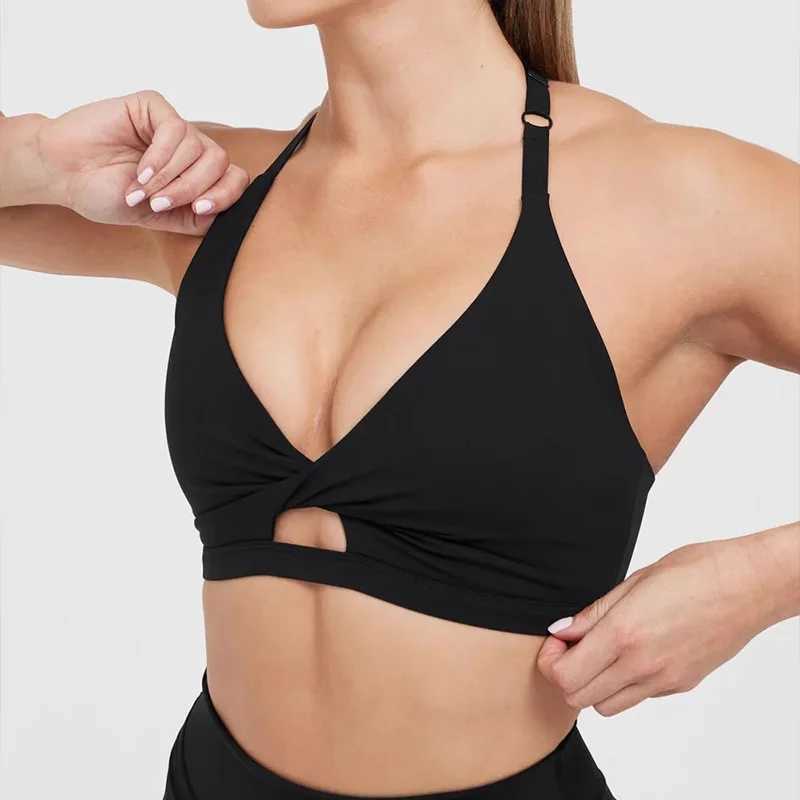 Women's Tracksuits Push Up Workout Sports Bras Twist Front Tank Tops Medium Support Training Gym Bra Crop Tops for Women Y2503123XJO