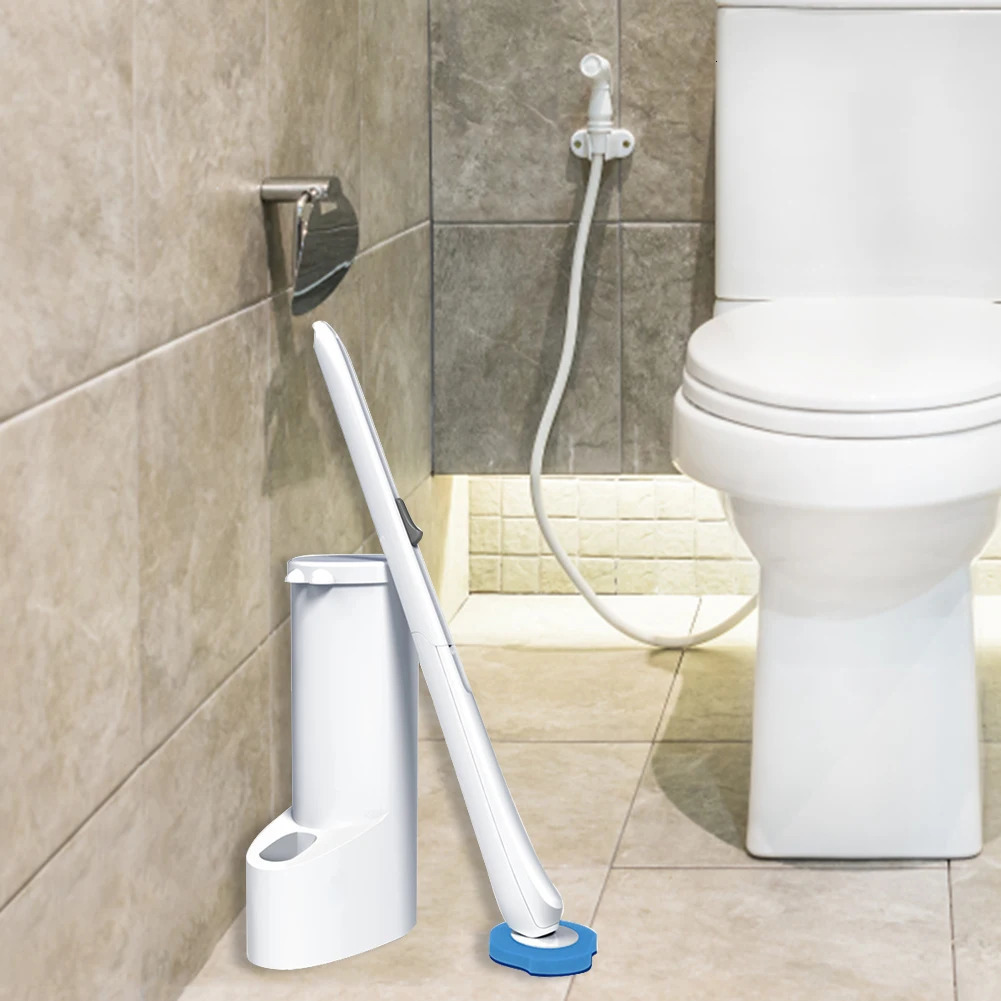 848PCS Disposable Replacement Head Toilet Brush Kit With Long Handle Auto Lid Opening Bowl Cleaner Pad Kits 250311