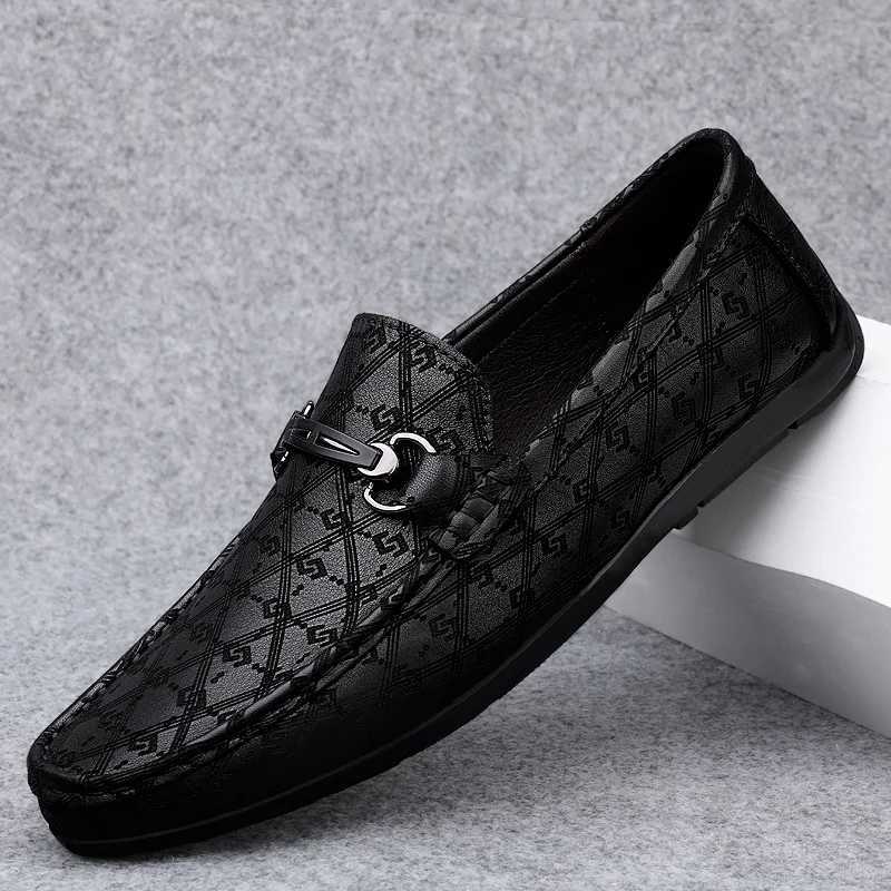 Moccasin Loafers Mens Black Woven Loafers: New Leather Loafers, High Quality Designer Soft hot Sole Casual Shoes