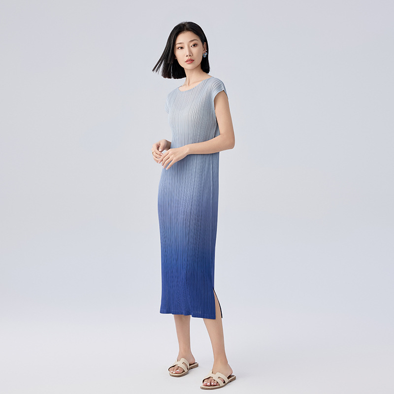 X51255 New summer gradient dress high-end versatile slim fit A-line skirt for women
