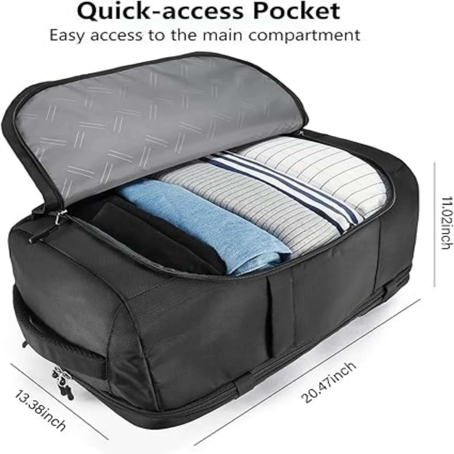 Travel Backpack 40L, TSA Friendly Flight Approved Carry-On Lage Hand Backpack, Water-Resistant Lightweight Business Rucksack