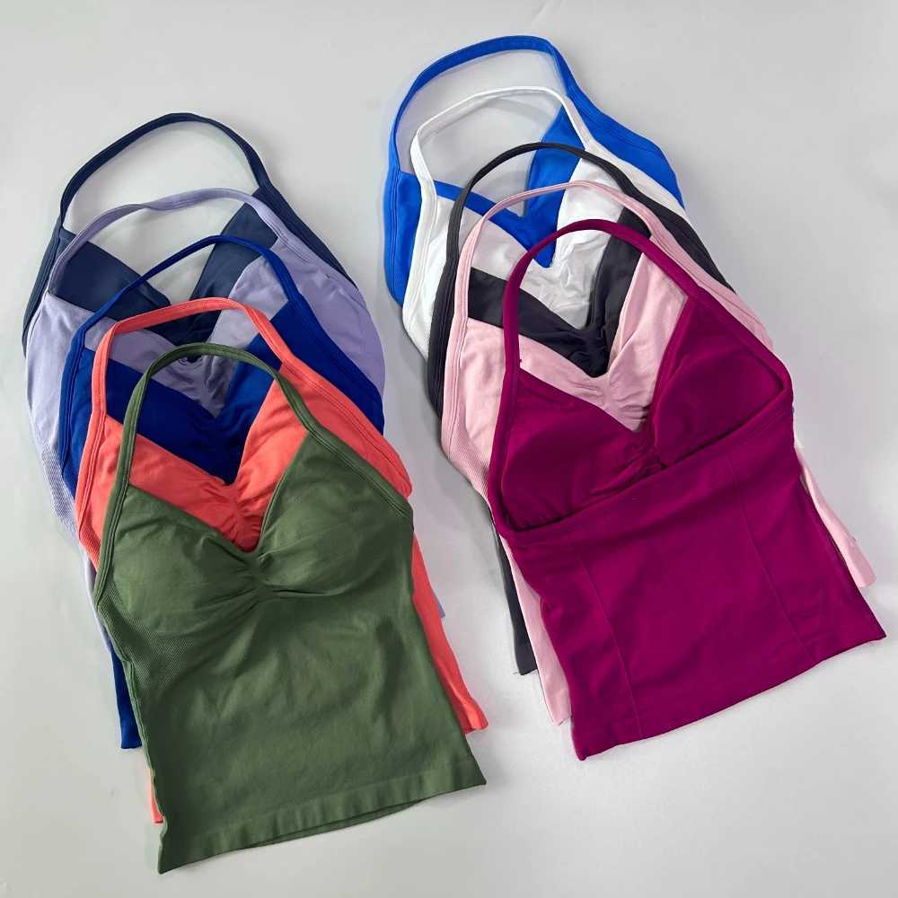 Active Shirts Tees New Releases Impact Longline Strappy Top Women Seaml Tank Tops Buit-in Bra Ruched Backl Gym Clothes Workout Top Y250312VO21