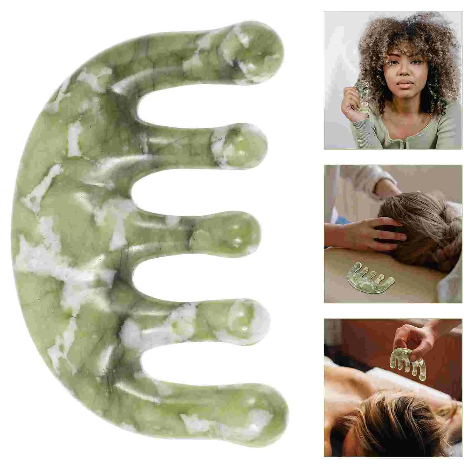 Hair Massage Machine Jade Comb Wide Tooth Household Miss Scratcher 250311