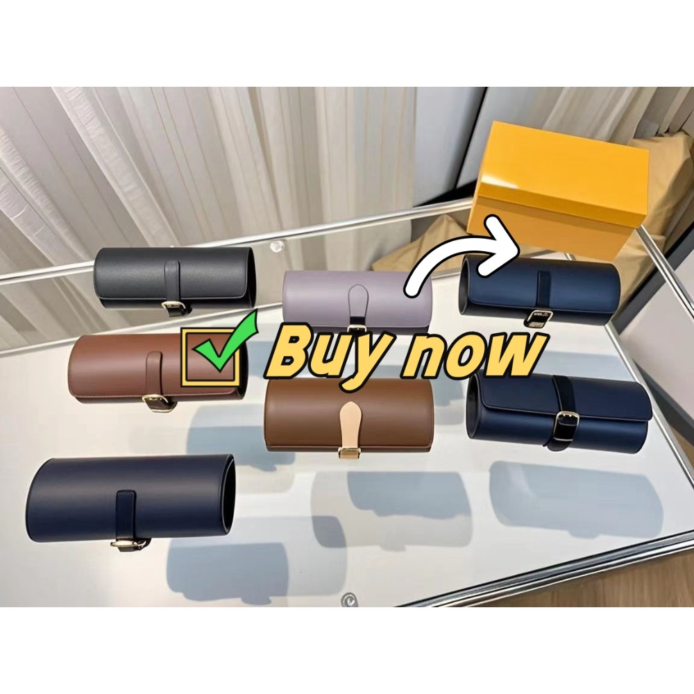 New Arrival 3 Watch Case Women Mens Designer Luxurys Travel Accessories Case Brown Flower Letter Embossed Flower Leather Box